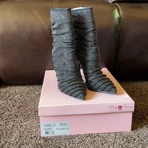 Black Jeweled Stilettos!